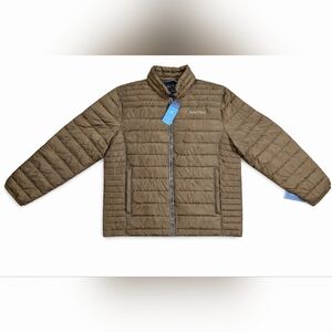 Nautica Windbreaker Jacket NWT Men’s Large Olive Brown Lightweight Zip Size L